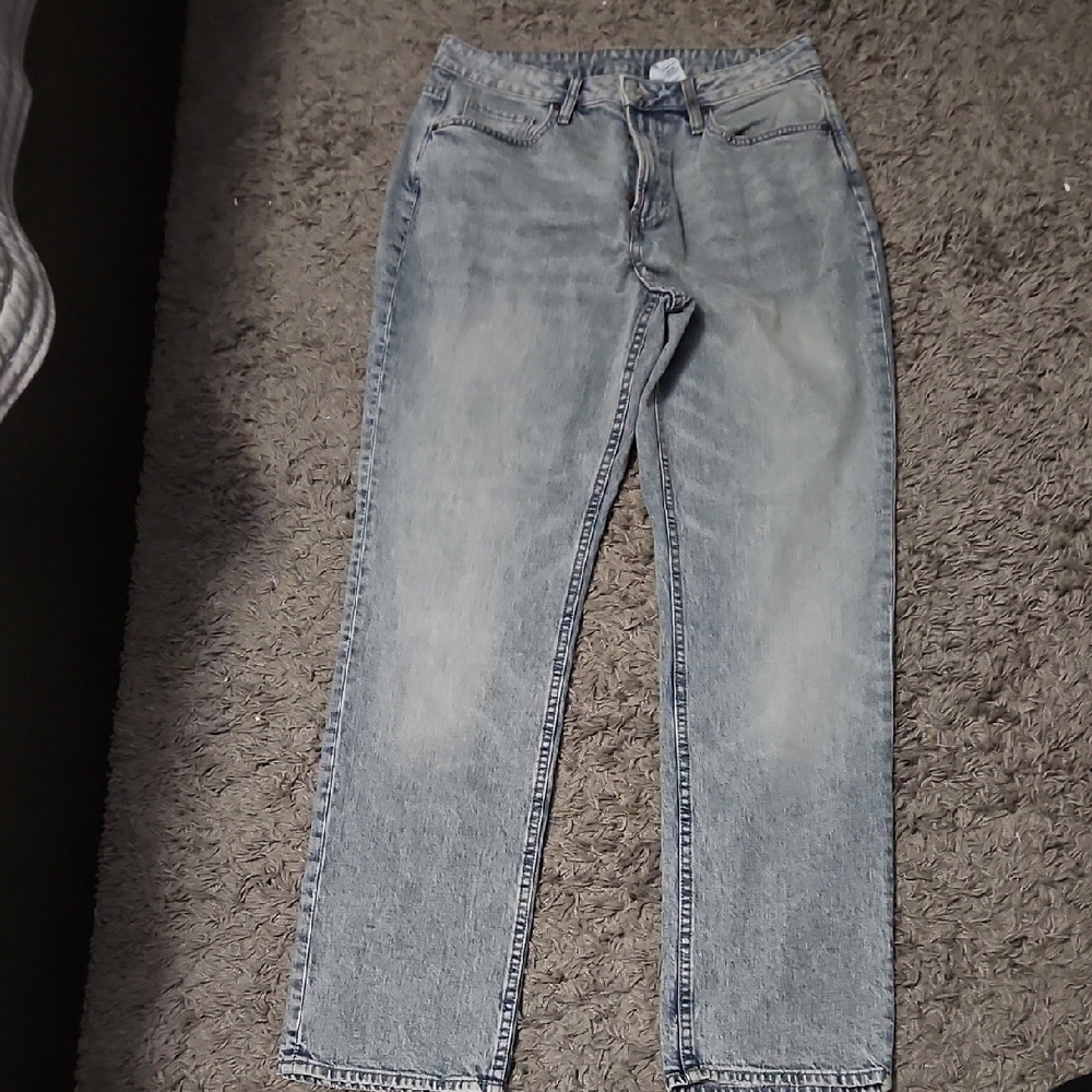 H&M Blue Boyfriend Jeans with Distressed Look BNWOT